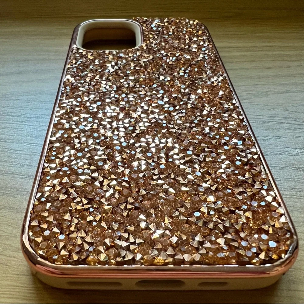 2 iPhone 11 Pro Cases Bundle Rose Gold Rhinestone Bling Marble Sparkly